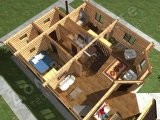 Проект дома ПД-008 3D план 2